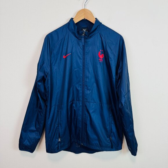 Nike Academy FFF France Repel Dry Jacket Mens Medium blue full zip windbreaker - Picture 1 of 8